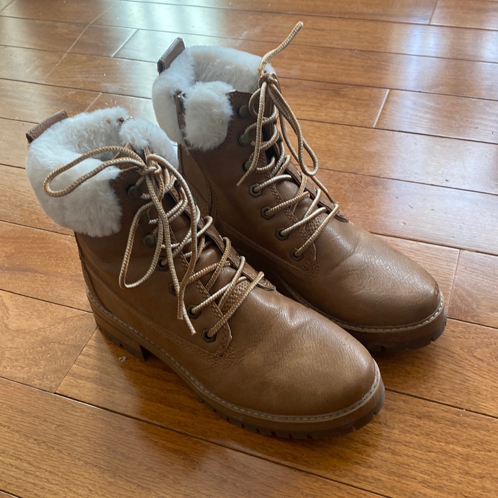 Madden Girl brown fur boots.